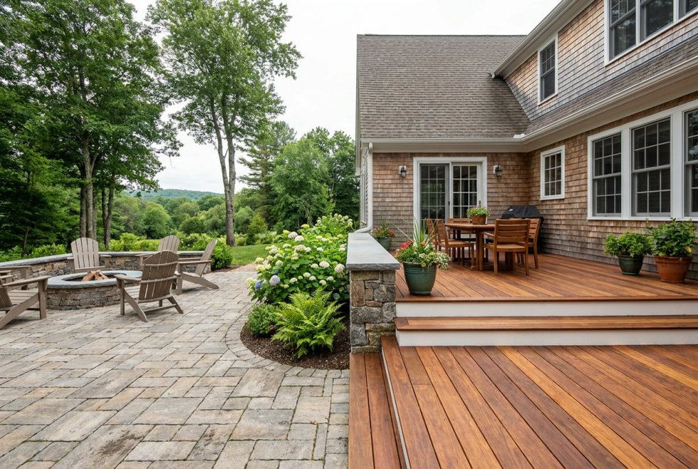 Paver Patios vs. Wood Decks: Which Is Right for Your New England Home?